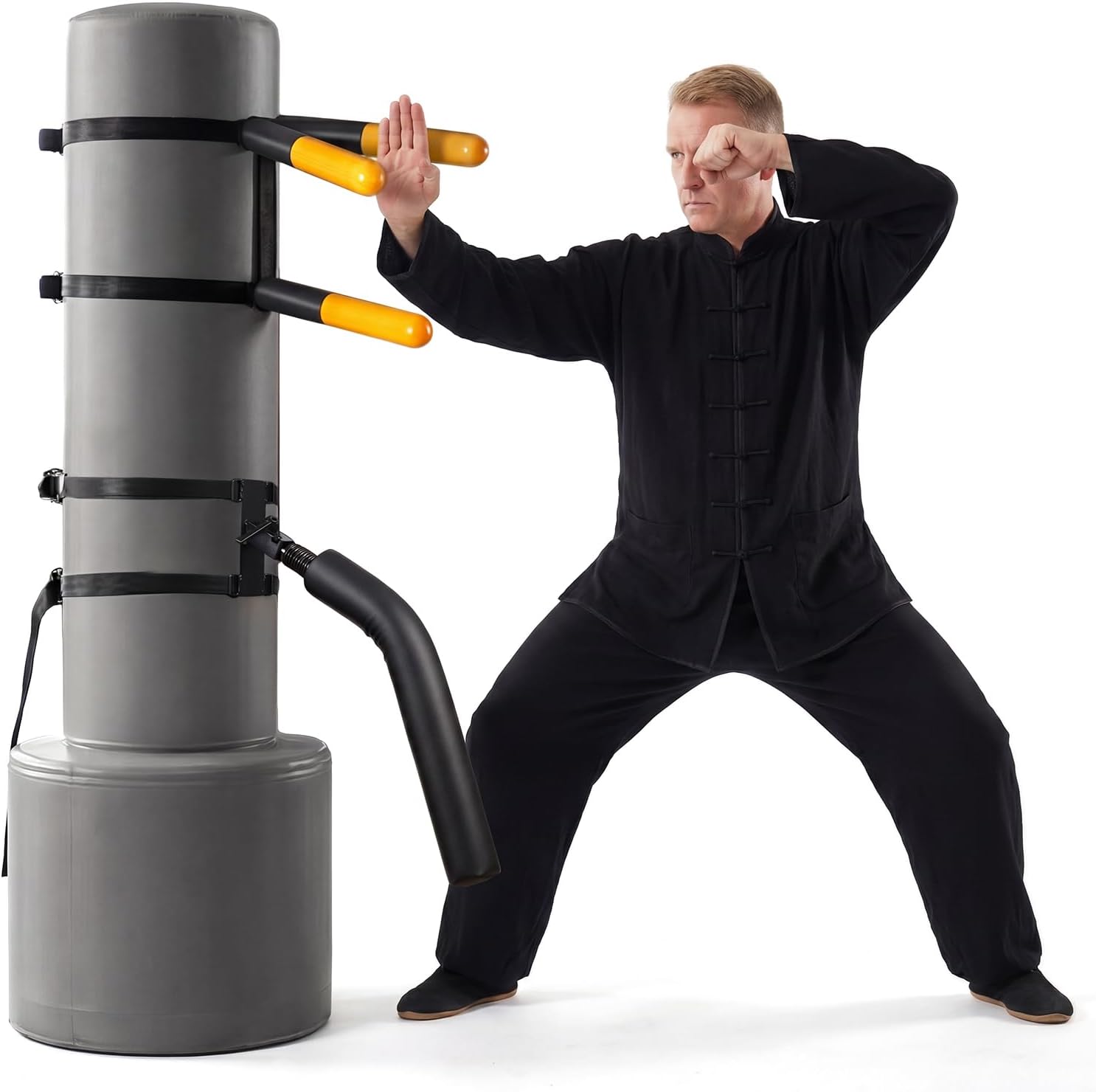 SYNTECSO Wing Chun Dummy for Martial Arts Training-3 Models Available-Wall Mounted & Portable for Tree or Soft Object