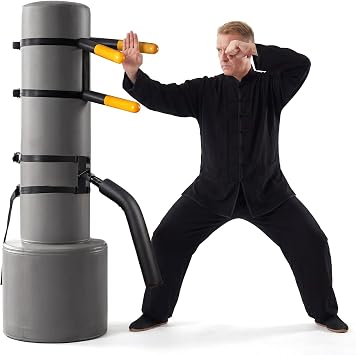 SYNTECSO Wing Chun Dummy for Martial Arts Training-3 Models Available-Wall Mounted & Portable for Tree or Soft Object