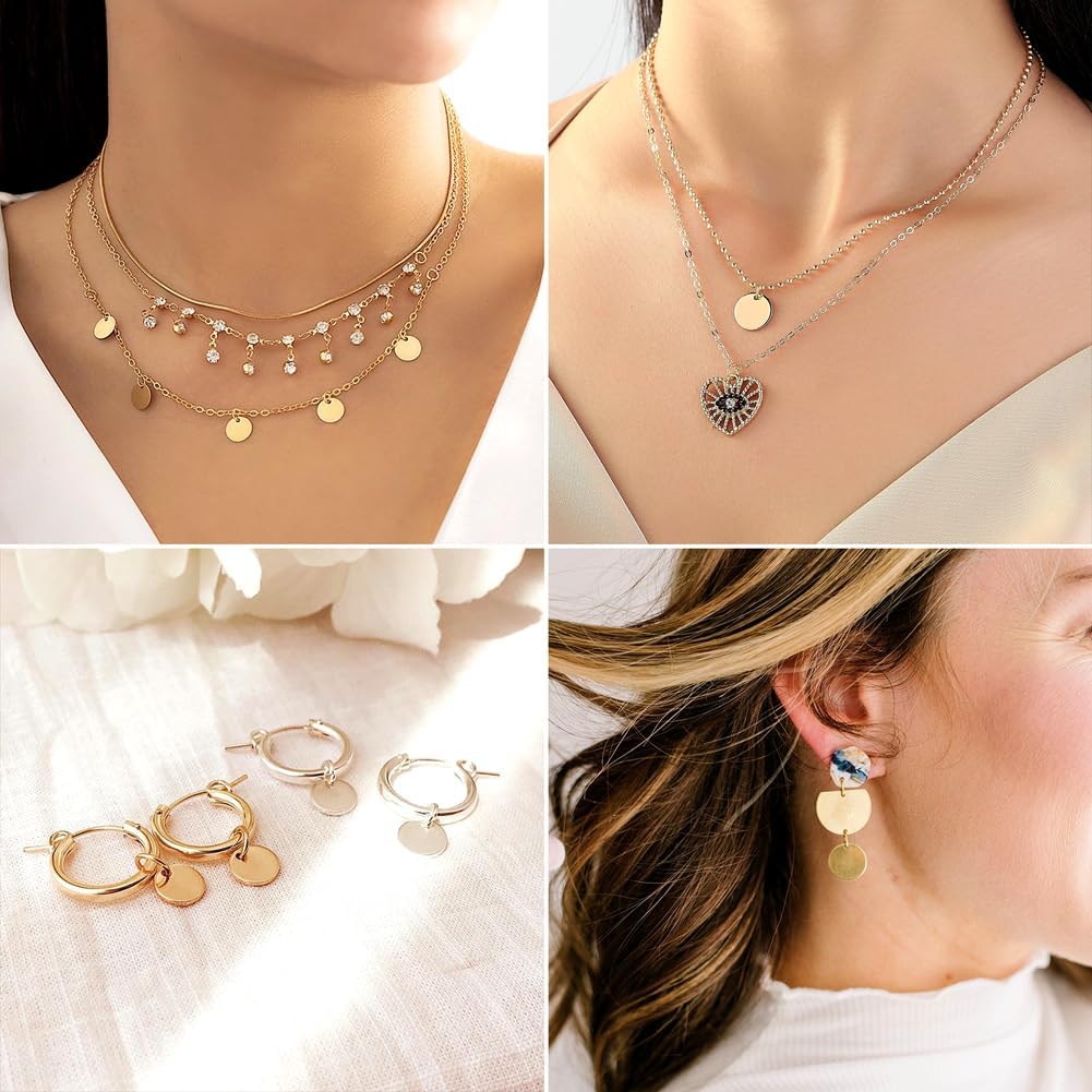 10pcs 20mm Stainless Steel Stamping Blanks for Engraving Tag Pendants Flat Round Golden Metal Charms for DIY Bracelet Earring Necklace Jewelry Making,Blank Stamping Tag,Golden Charms Pendant - Image 2