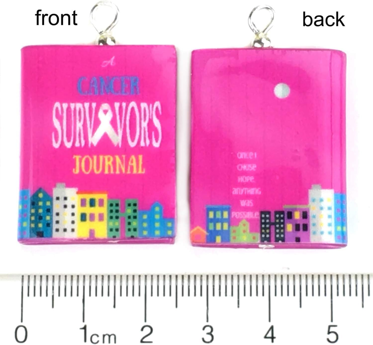 Cancer Survivor Window to Your Soul Ornament Clay Mini Book Framed Home Wall Decoration Trim Trinket