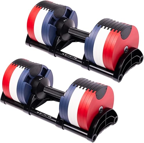 Miniatura 2 de Probell 580 - Mancuernas ajustables Motv8 Probell de 580, 5 libras - 80 libras, mancuernas ajustables estilo Nuobell para hombres y mujeres,