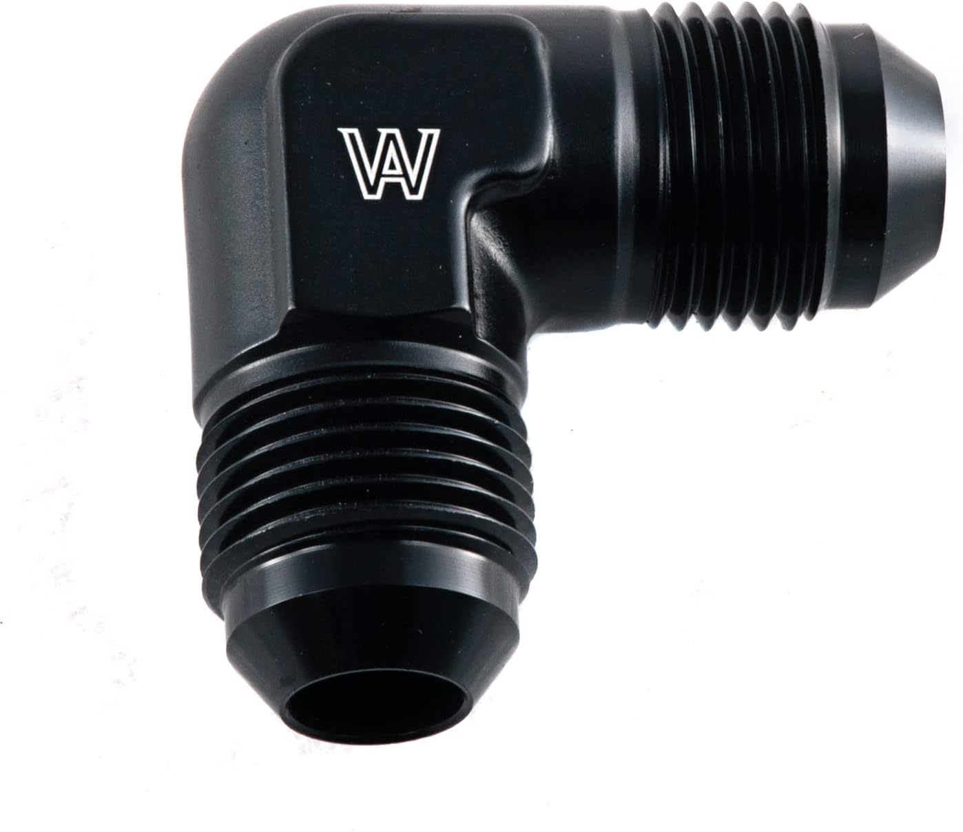 -8AN Male to AN8 Male Flare 90 Degree Fitting Adapter Union Aluminium Black