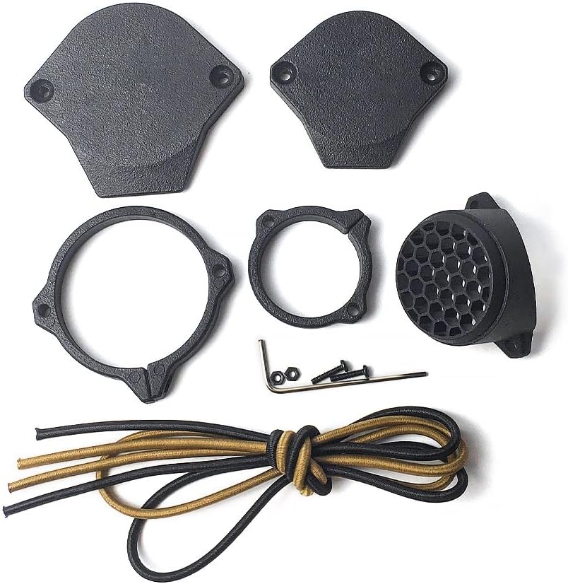 Nylon Scope Eyepiece Protect Cover for VORTE 1-6X，Tactical Lens Cover Protector Objective Cap，with Rear Cap & Shock Cord Combo，Round Meshy Cover Killflash Hex Caps Part Kit Set，Anti-Reflection Device