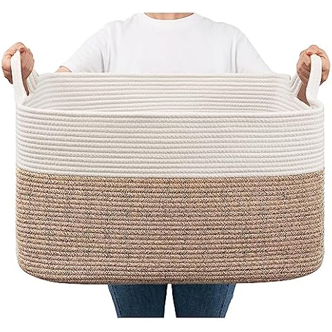 Large Woven Rope Storage Basket by TIMEYARD Cover