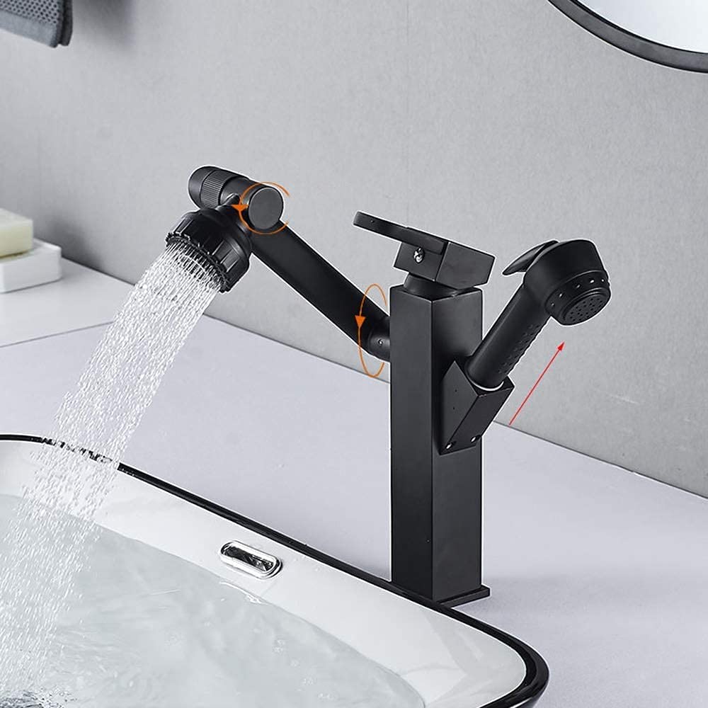 Robinet de cuisine pour évier à légumes grand mitigeur noir en bronze