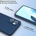 Pikkme Back Cover for Oppo Reno 7 5G | Camera Protection Shockproof Soft Matte Silicone Bumper Case (Blue) gallery image