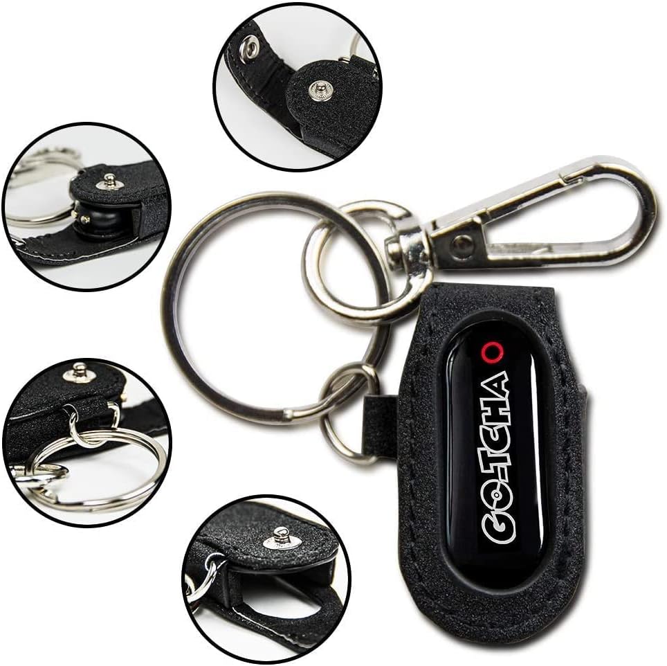 Case for Go-Tcha, Go-Tcha Keychain, Go Tcha case Cover, Go- Tcha Accessories with Keychain Carabiner, Glitter Black. by Logity.