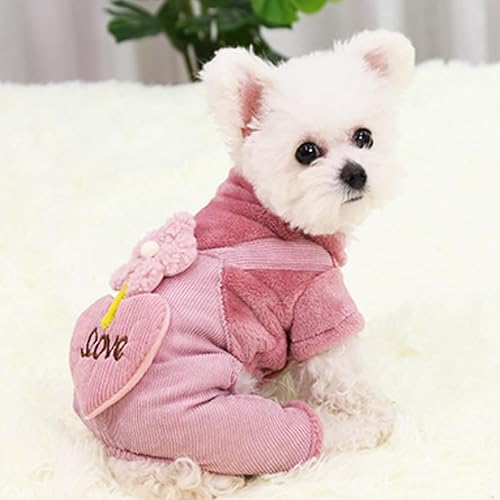 Miniatura 2 de Abrigo de invierno para perro, ropa para cachorros, traje de pana para Halloween, Navidad, sudadera cálida para perro, overol para gato, pijamas