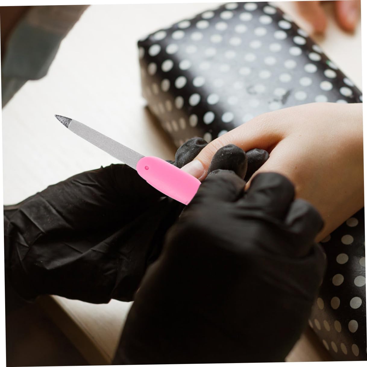 ULTECHNOVO Lima per Unghie Professionale Pieghevole, 8 Pezzi, Piccola Lima a Doppio Lato in Metallo, per Manicure, Pedicure e Pulizia Unghie Sottili