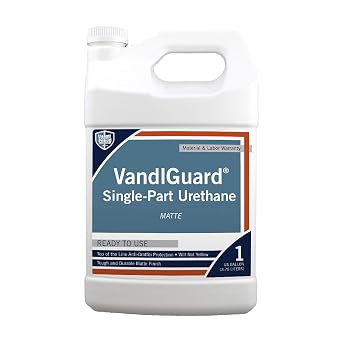 Rain Guard Water Sealers VG-7022 VandlGuard Single-Part Matte Finish Urethane Permanent Anti-Graffiti Non-sacrificial Barrier Coating for All Surfaces covers up to 200 Sq. Ft. 1 Gallon