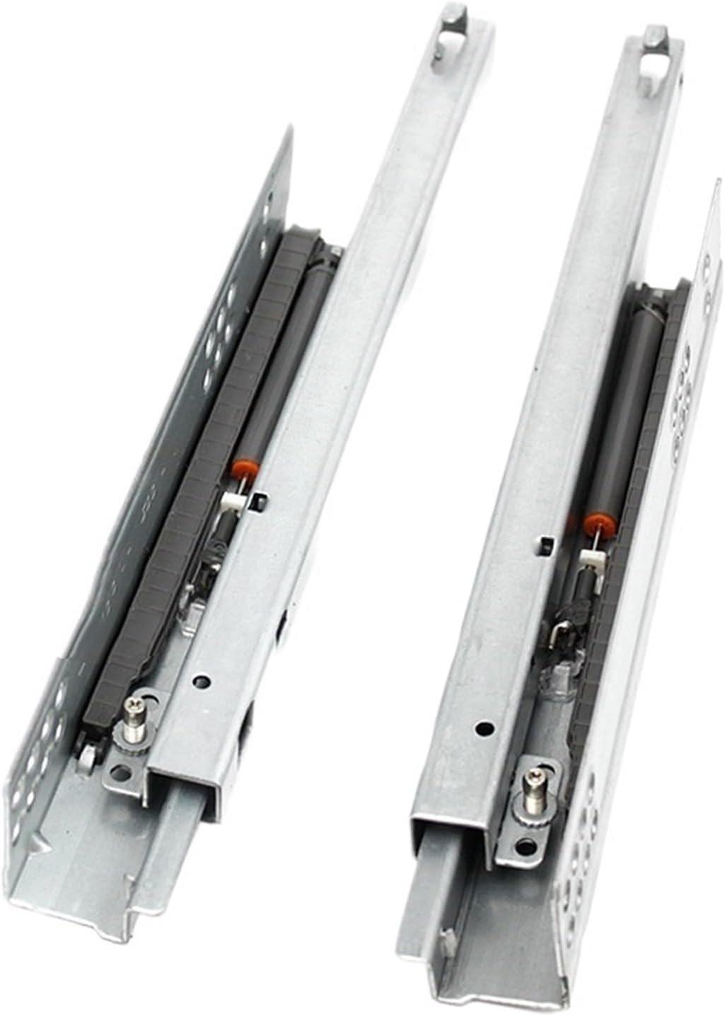 Heavy Duty Drawer Slides 1Pair Under-Mounted Half Extension Drawer Slide Runner Self Soft Close 2-fold(16inches 400mm)