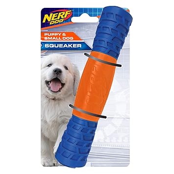 Nerf Dog 8in TPR EXO Squeak Stick - Blue/Orange