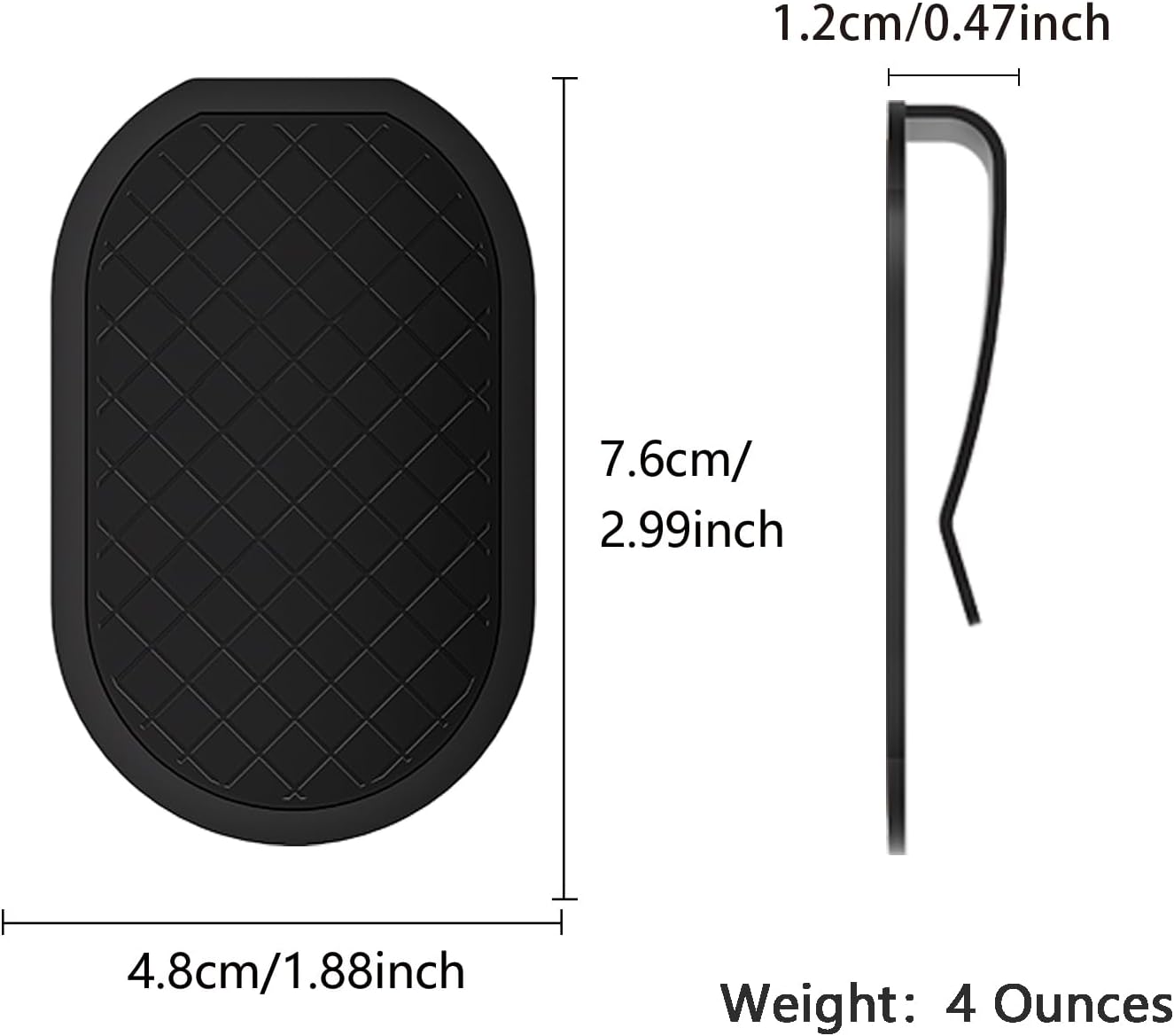 Metal Landing Pad, Industrial-Grade Rigid Clip for Magnetic Golf Equipment and Accessories. Secure Hold and Easy Access for Rangefinders. Magnetic Golf Gear Compatible，Black