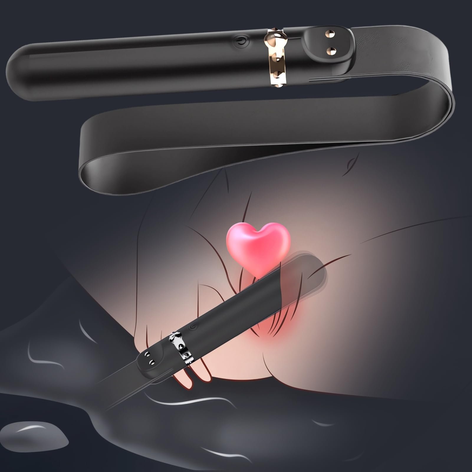 SXOVO Fouet Sexy Érotique Tapette de Fessée BDSM, Martinet Cuir avec Manche Vibrant, Vibromasseur avec 9 Modes Vibration, Fouets et Flagellateurs pour Jeux Érotiques, Sex Toýs Femme Homme Couple