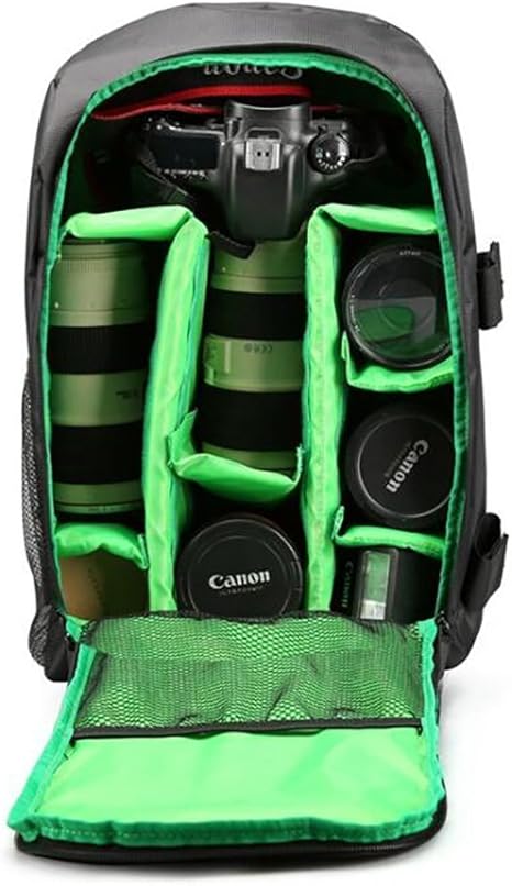 Amazon Canon カメラバッグ Nikon Sony Sigma Tamronカップルバッグ 多機能 防水 旅行 一眼レフカメラかばん グリーン カメラバック ケース 通販