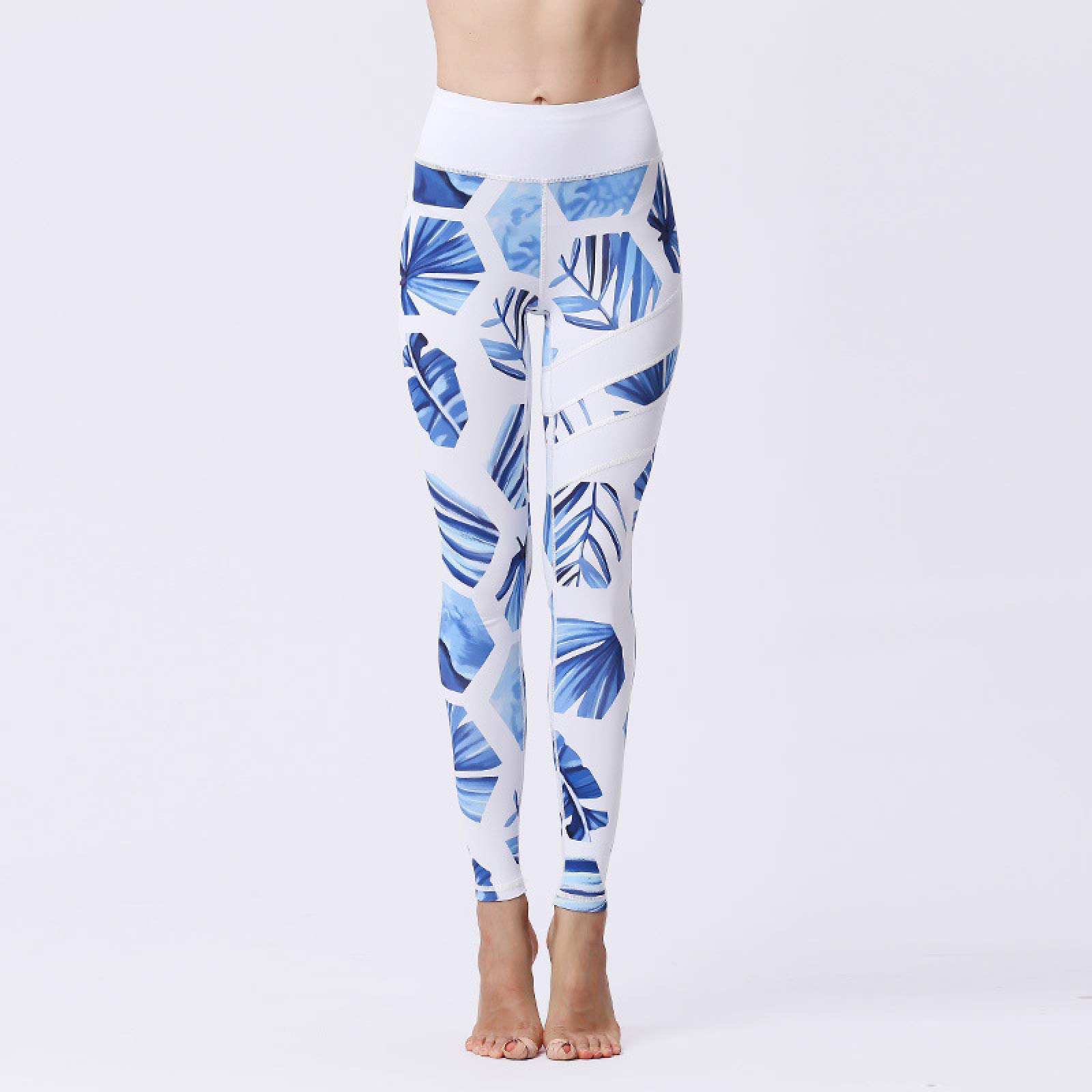 ZKHD Leggings de Yoga Estampados para Mujer Secado Rápido Talla Grande Pantalones de Entrenamiento, Mallas Deportivas Elásticas para Entrenamiento,A-Small