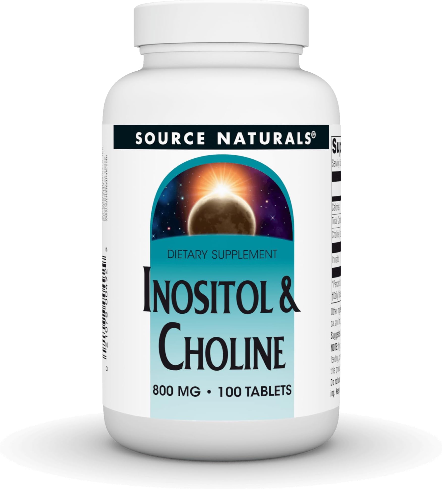 Inositol & Choline, Supports Healthy Nerve Function* - 800 mg -100 Vegetarian Tablets