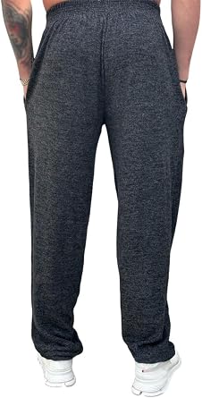 Mens/Womens Baggy Workout Pants Bodybuilding Gym Workout Active wear in Heather/Charcoal