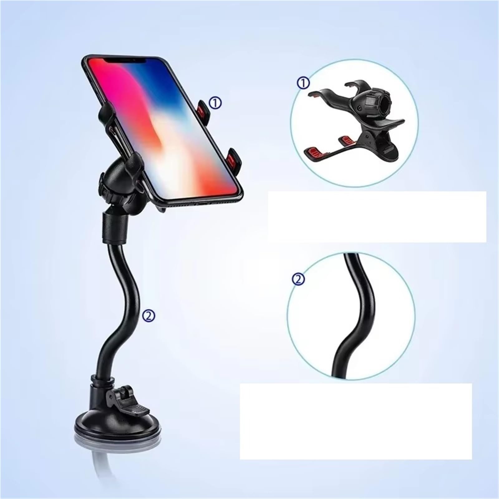 Per Samsung Universale Clip 360 Ruotare Ventosa Auto Telefono Supporto Flessibile Supporto Cellulare Auto Telefono Culla Supporto Telefono Auto