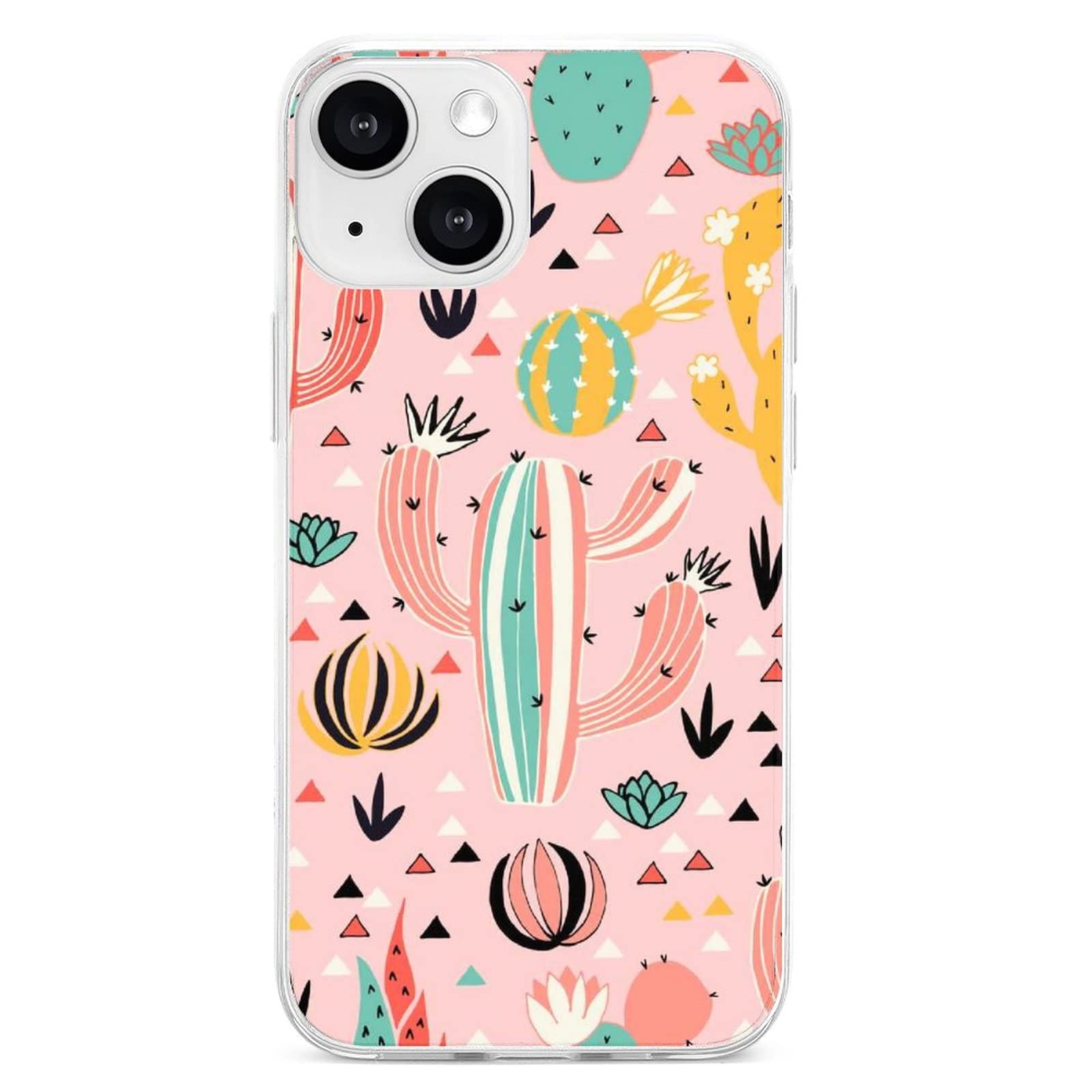 Handyhllen Schne Blumen Kakteen Und Dreiecke Slim Phone Shell Phone  Schutzhlle TPU Handyhlle Fr iPhone13: Amazon.de: Elektronik & Foto