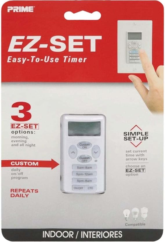 PRIME EZ Set 15-Amp Digital Residential Hardwired Countdown Lighting Timer