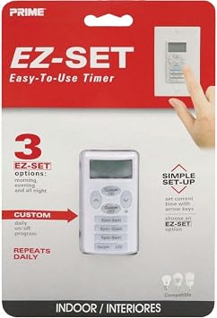 PRIME EZ Set 15-Amp Digital Residential Hardwired Countdown Lighting Timer