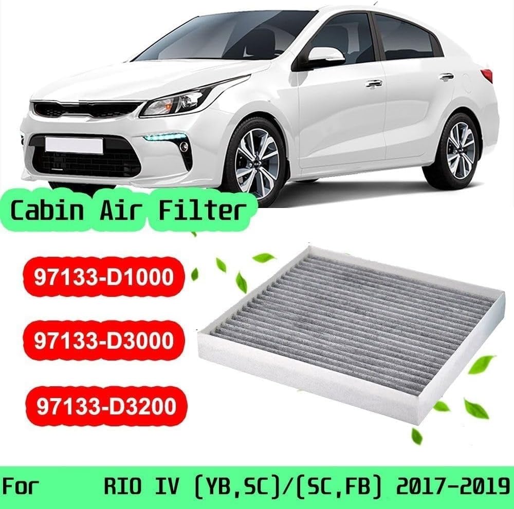 Car Cabin Air Conditioning Filter For Kia RIO 4 2017-2019 RIO4 YB SC FB 97133D1000 97133D3000