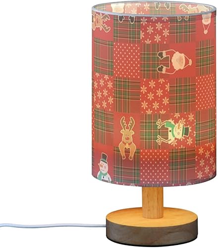 FRODOTGV Led Night Light Kids Table Lamp Warm Light Christmas Plaid Lamps for Small Spaces Library