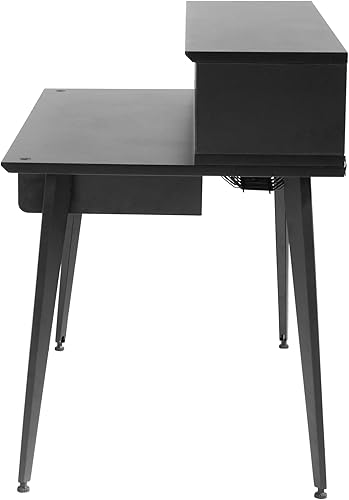 Miniatura 11 de Gator Frameworks Elite Series - Estación de trabajo de escritorio de estudio con estantes de rack ajustables (8U) y bandeja deslizante para teclado,