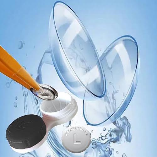 Miniatura 5 de Paquete de 4 fundas para lentes de contacto a prueba de fugas, estuche de contacto de viaje de color para lentes de contacto (negro)