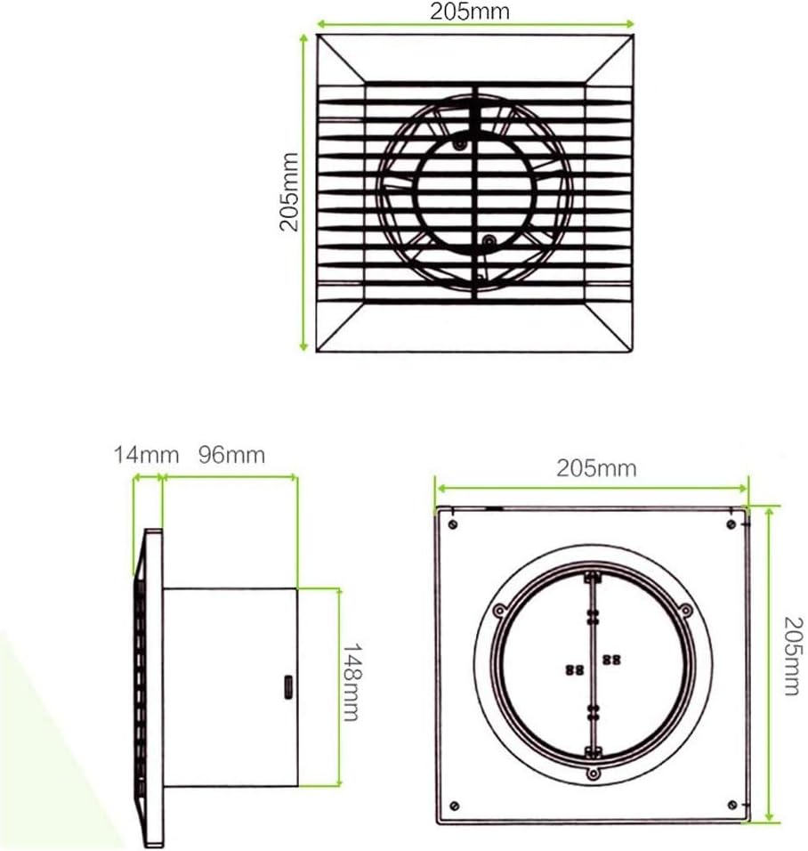 Exhaust Fan，window Home Silent Ventilation Fan, for Bathroom and Wall
