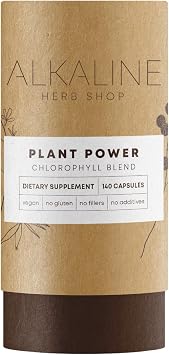Alkaline Herb Shop Plant Power Supplement 140 Capsules Chlorophyll