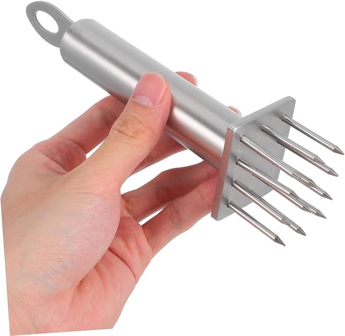 Martillo ablandador de carne de acero inoxidable con mango ergonómico miniatura 5