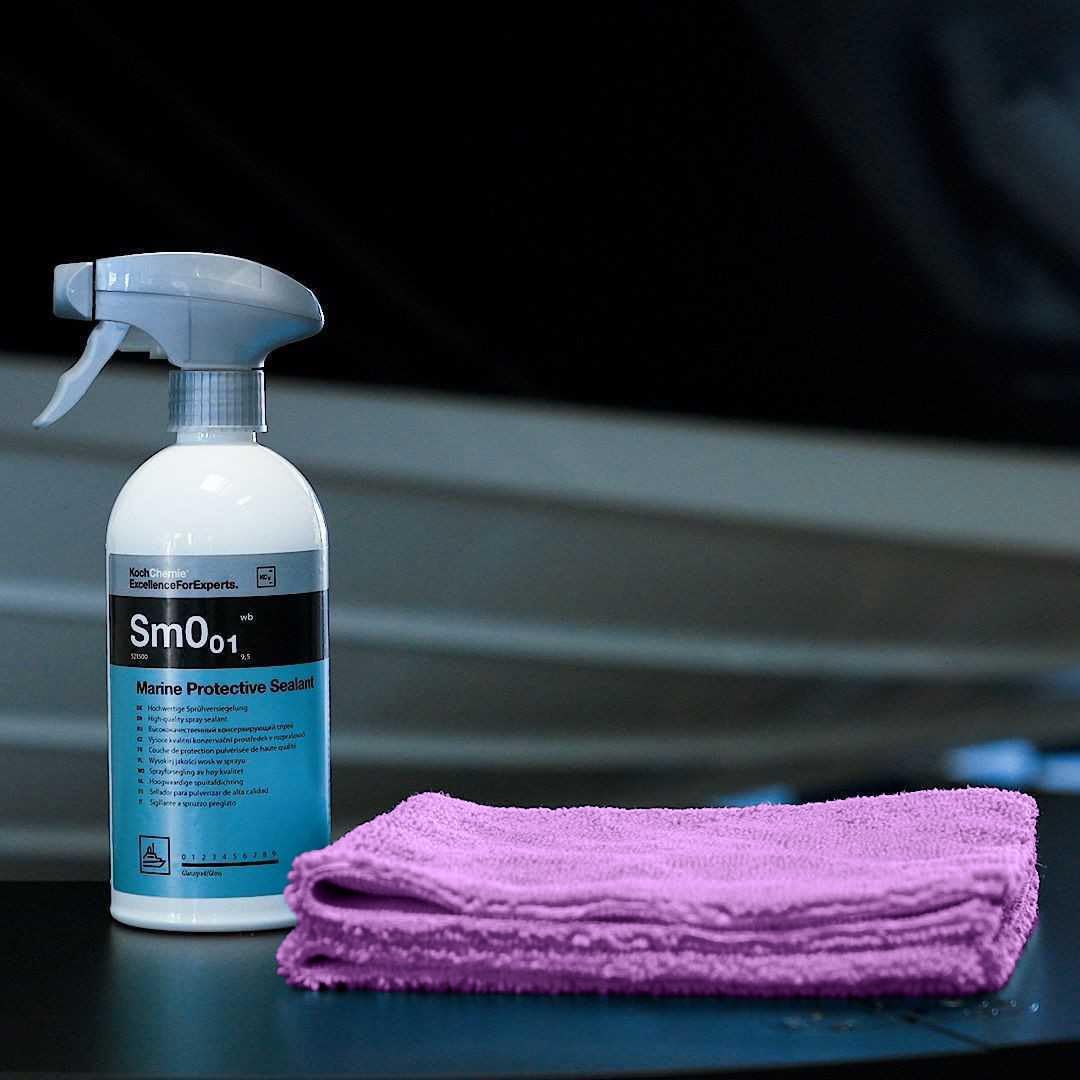 wortek Boot-Versiegelungsset Koch Chemie Marine Protective Sealant 0,5L Sm0.01 inkl Microfaser Poliertuch GFK Versiegelung zum Sprühen Gelcoat Versiegelung