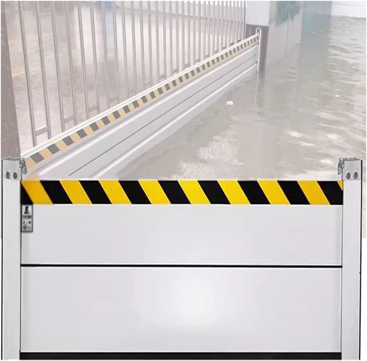 Flood Control Barrier Shield, Outdoor Garage Flood Protection Barrier, Unit Module Doorway Temporary Dams, Aluminum Detachable Shield Door for Garage Street House(Size:50x20cm)