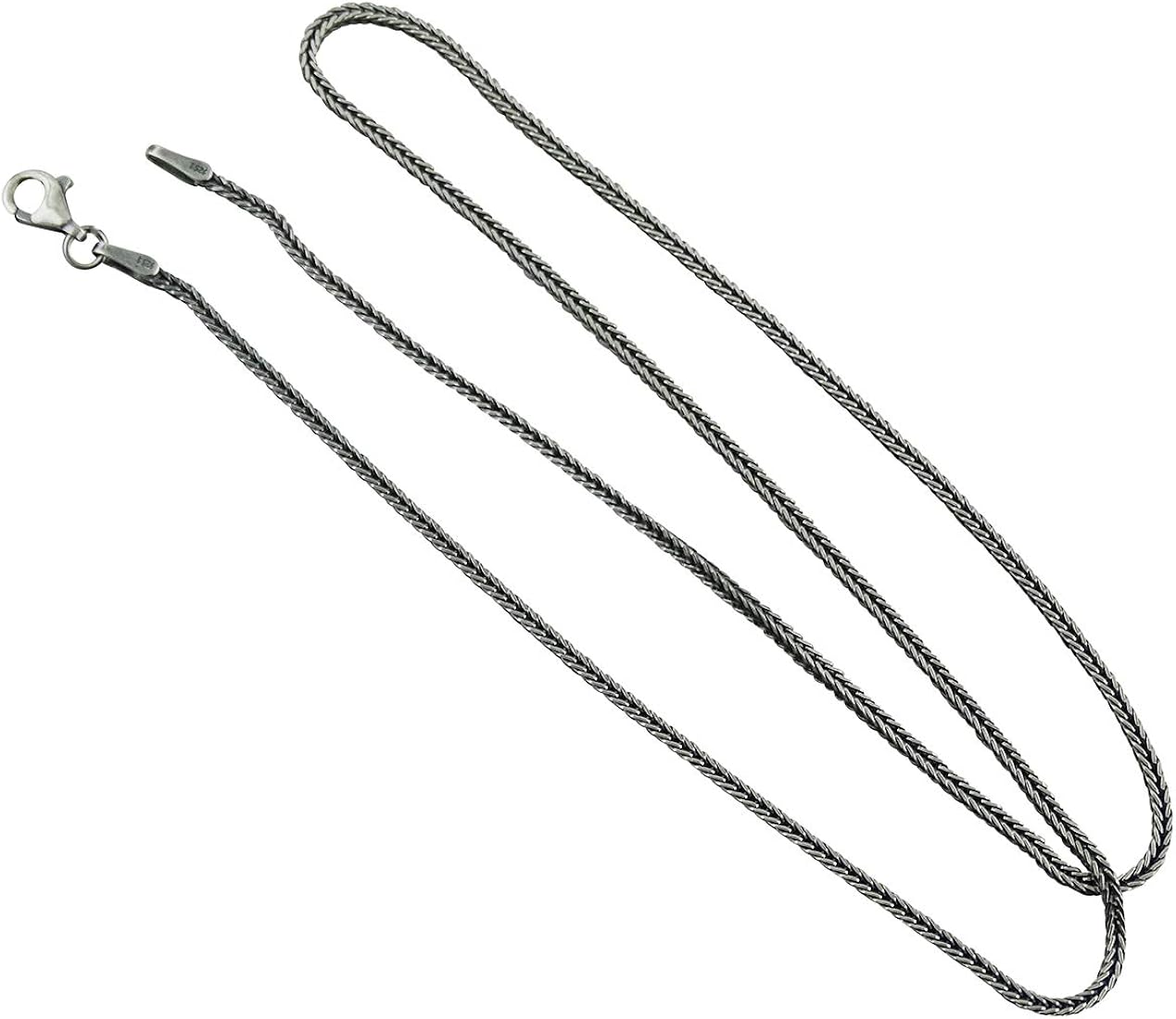 洗濯機可 K18WG フォックステールチェーンネックレス 45cm イタリア製