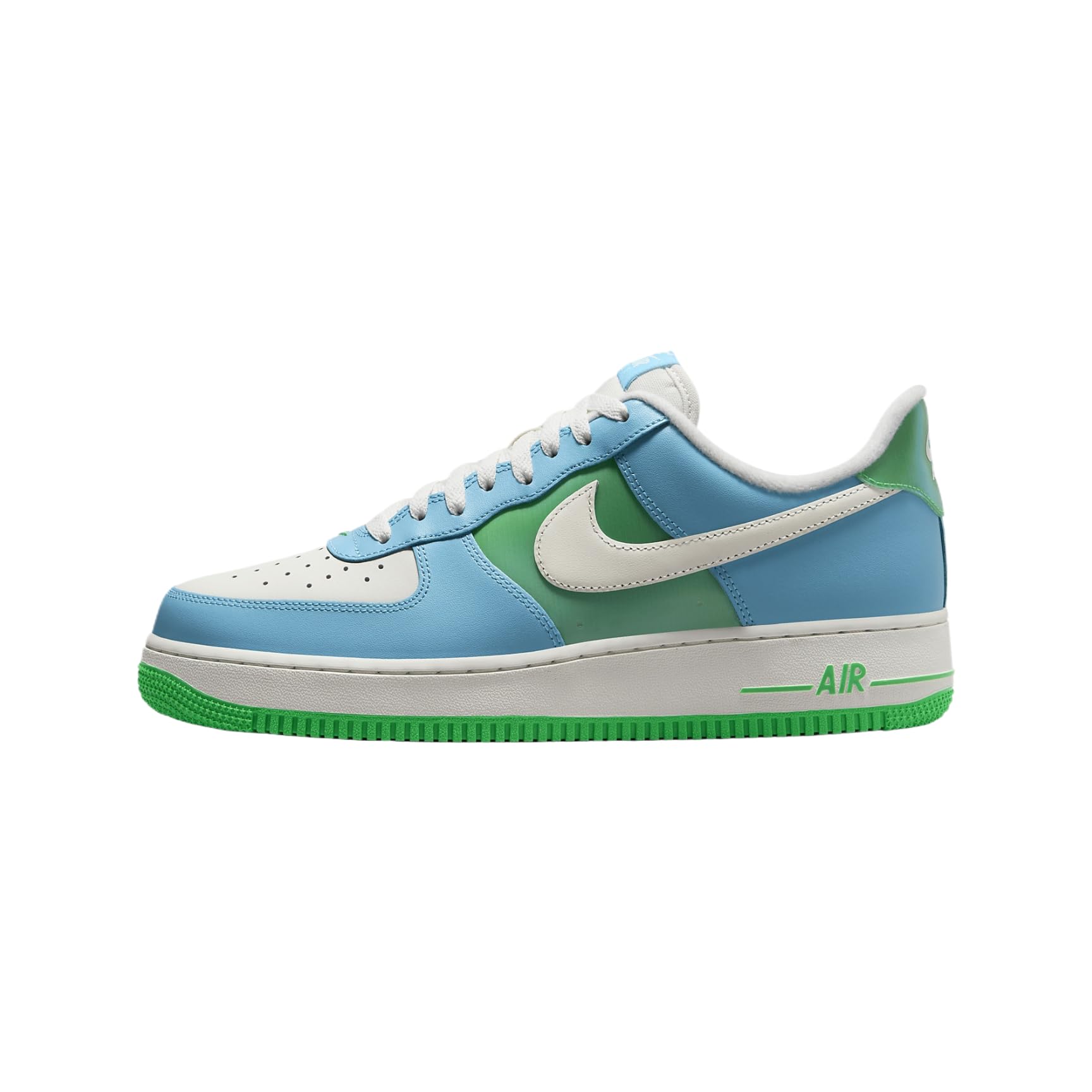 Nike Air Force 1 '07 Men's Shoes (FZ4032-407, Aquarius Blue/Green Shock/Vapor Green/Sail) Size 8.5