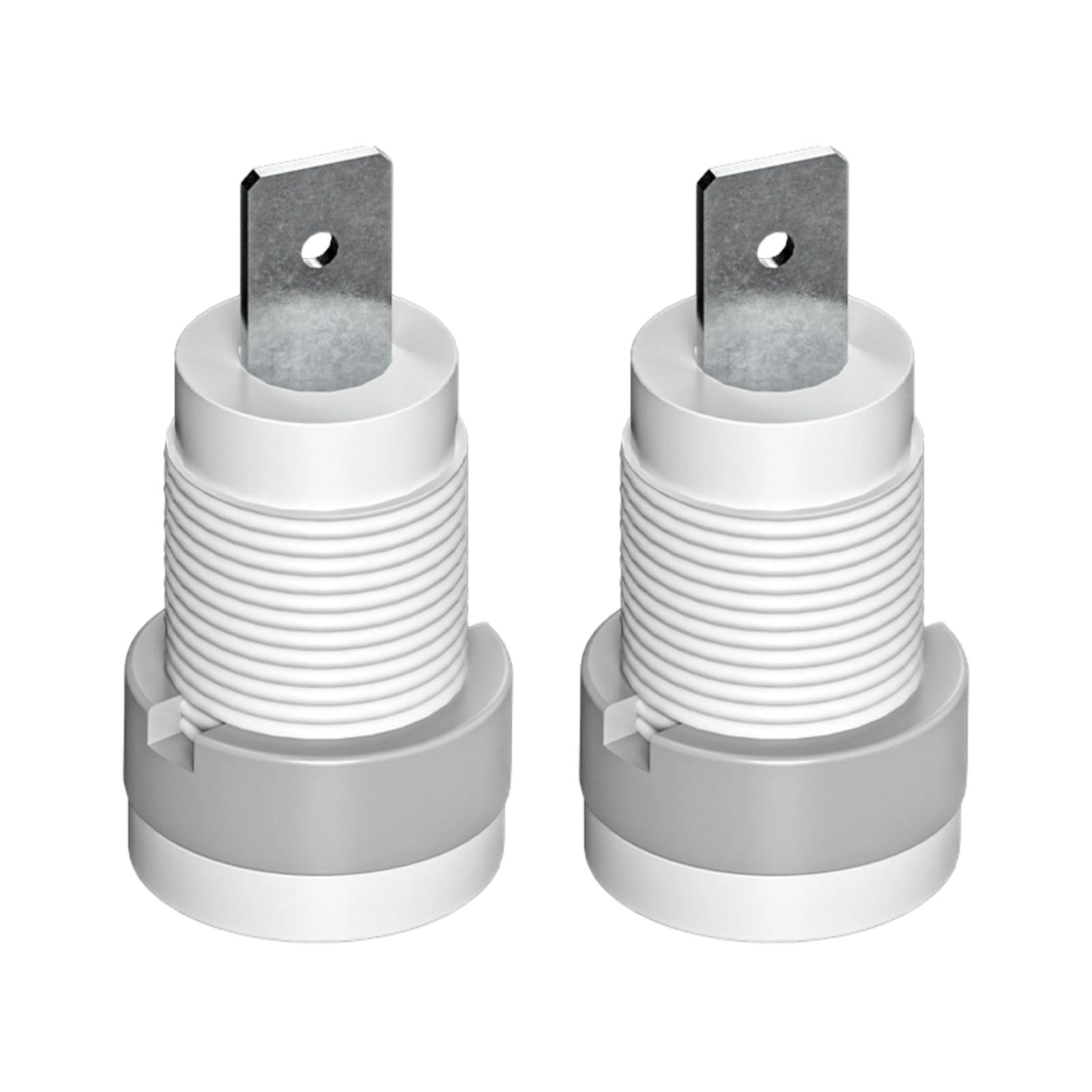 Kaccde White Easy Installation 4Mm Banana Plug Connectors Panel Mount Socket Binding Post Adapter Binding Post Wire Connector Banana Adapter