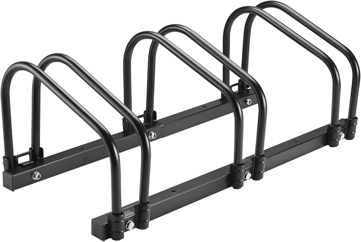 Floor Parking Bike Rack for 3 Bicycles, Steel, Space-Saving Indoor Garage Storage Stand, 27.8 x 12.6 x 10.3 Inch