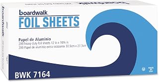 Boardwalk Heavy-Duty Aluminum Foil Pop-Up Sheets, 12 x 10.75, 200/Box, 12 Boxes/Carton
