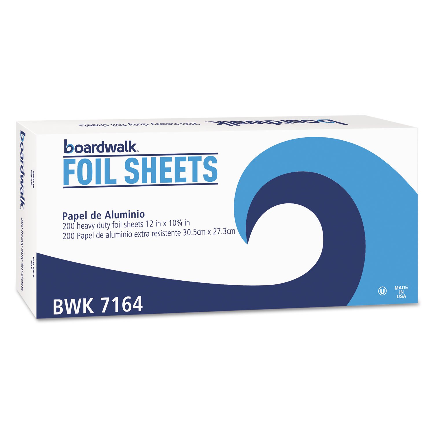 Boardwalk Heavy-Duty Aluminum Foil Pop-Up Sheets, 12 x 10.75, 200/Box, 12 Boxes/Carton
