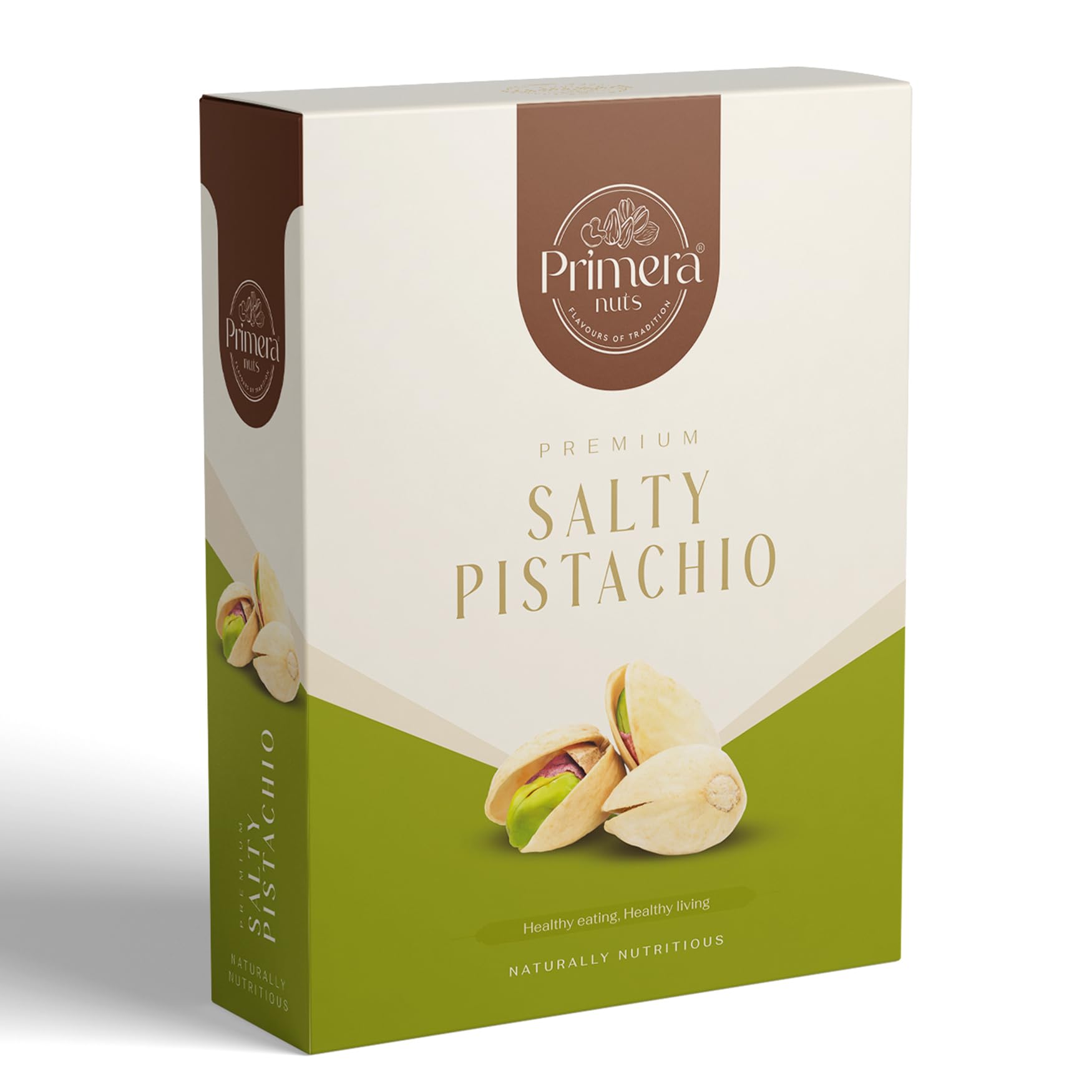 PRIMERA NUTS Pistachios Roasted & Salted, Pista, Rich In Protein, Phosphorus, & Dietary Fibre, Premium Nuts & Dry Fruits, Shelled Nuts, Crunchy & Delicious Healthy Snack (500GM)