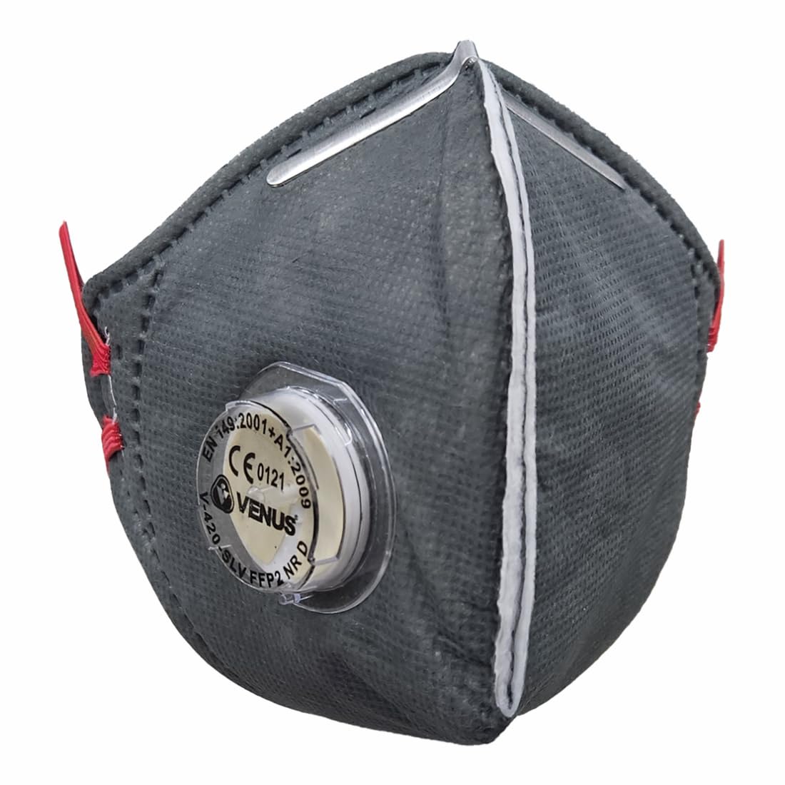 Sponsored Ad - V-420 SLV - FFP2 Respirator Mask - CE Approved, Unisex Anti-Pollution with Stay Cool Exhalation Valve, Comfortable Fit with Head Loop - Pack of 5