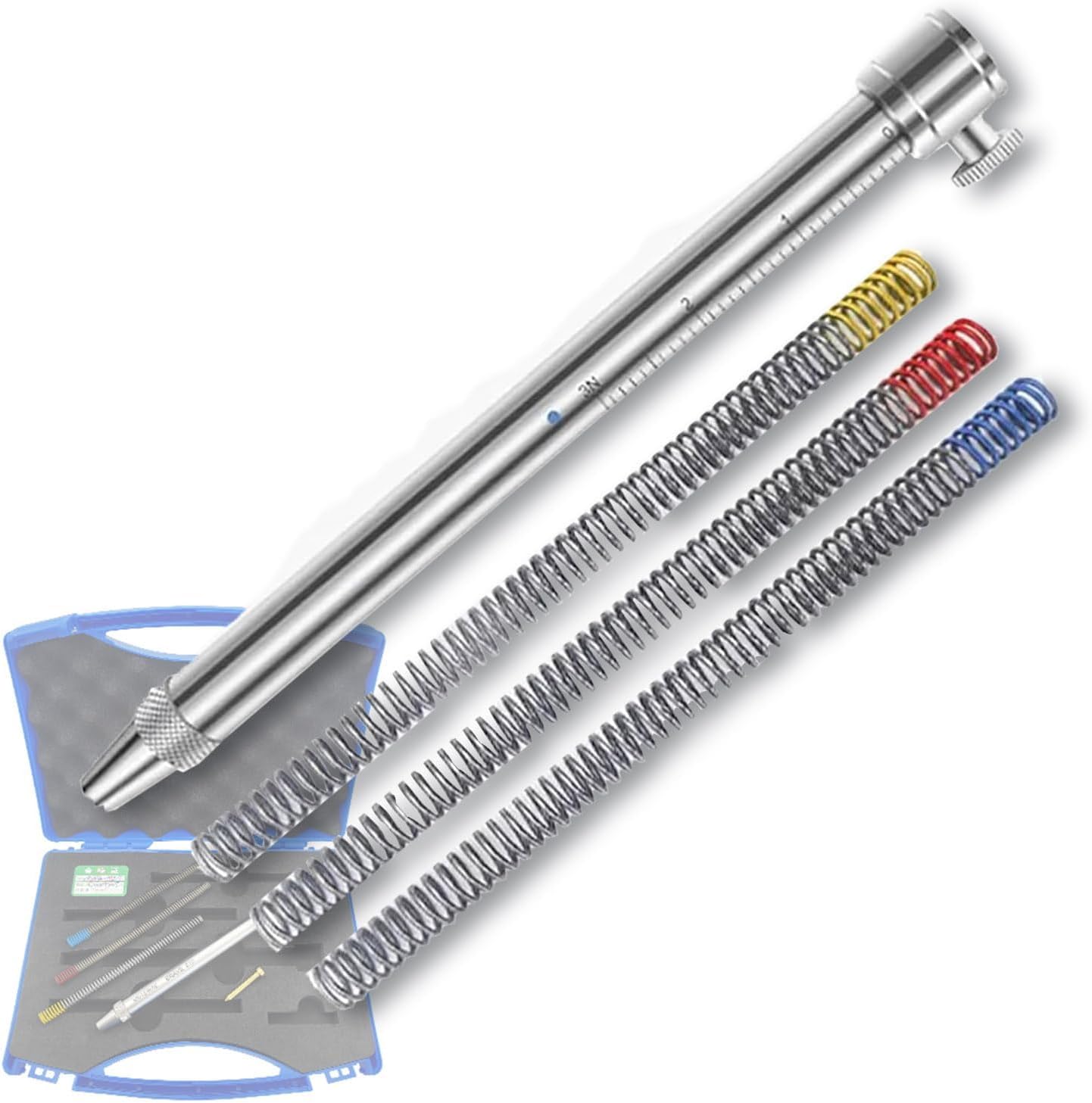 Paint Film Hardness Tester, Newton Hardness Test Pen, with 3 Ranges - Blue Mark 0-3N/red Mark 0-10N/yellow Mark 0-20N, for Industrial Coatings & Surface Testing