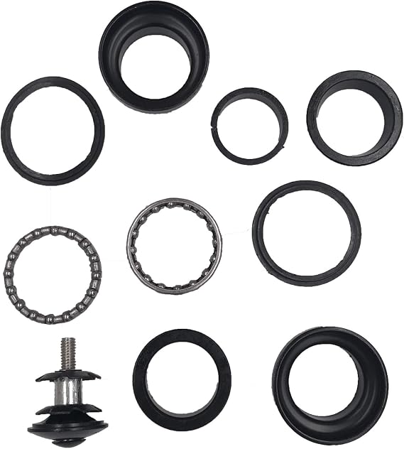 10pcs 1 Threadless Bicycle Headset Combo- Gas Motorized Bicycle (Black)