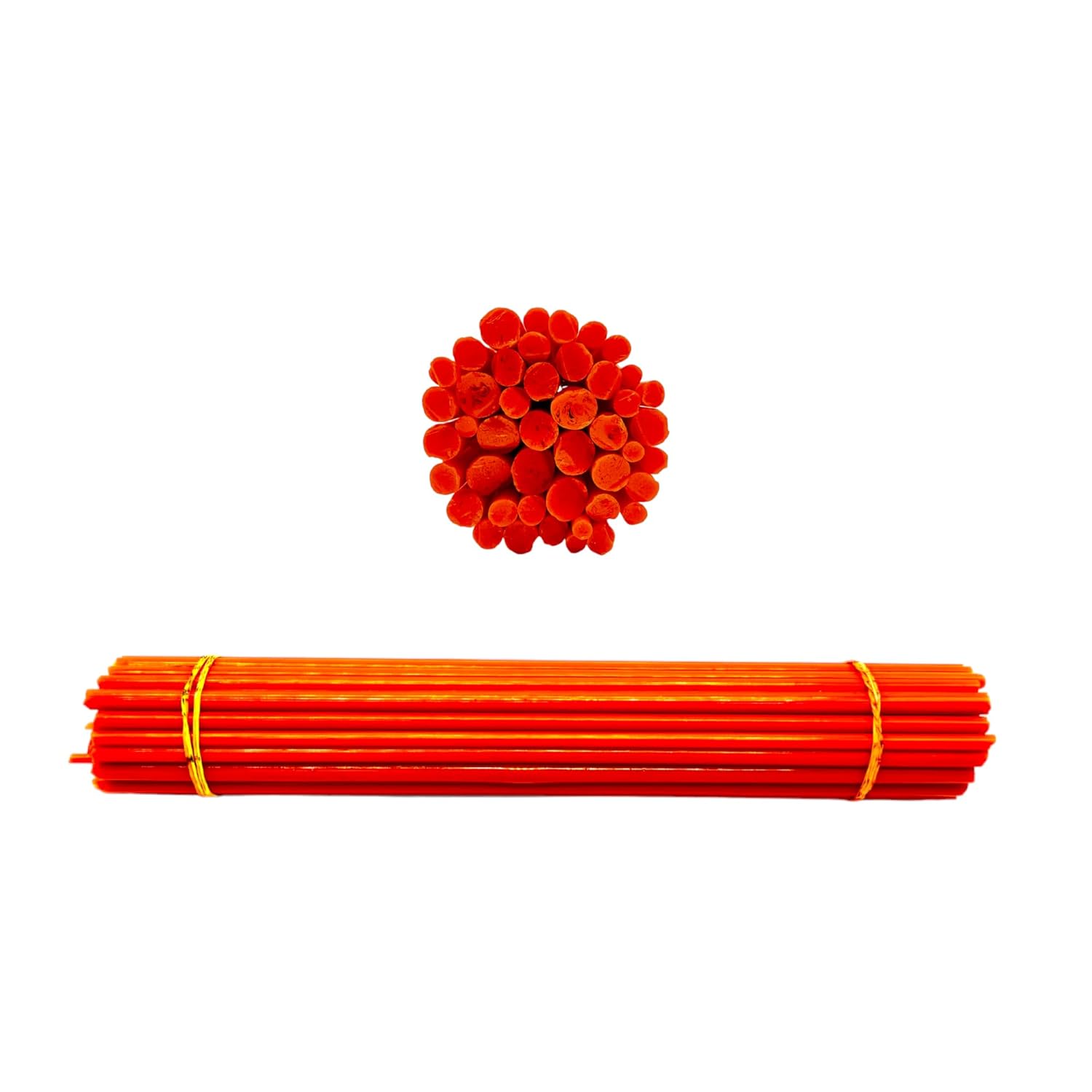 Generic COE 33 Colored Glass Rods – Orange – 1 Pound Borosilicate Glass for Lampworking, Glassblowing, Jewelry Making, and Crafts – High Thermal Resistance (Various Thicknesses) [1LB]