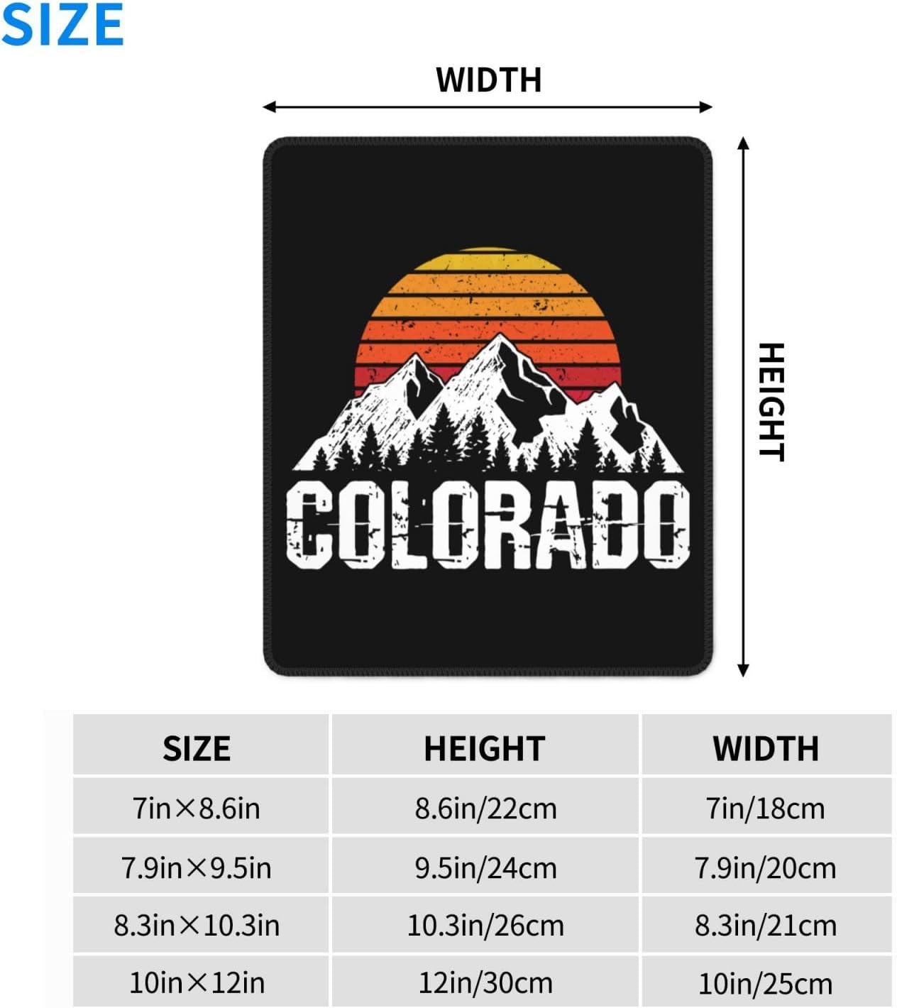Mountain Colorado Flag Mouse Pad, Laptop Office Desk Accessories Wireless Mouse Pad Mouse Pad Non-Slip Water Resistant Desk Mat Premium Computer Accessories image 2