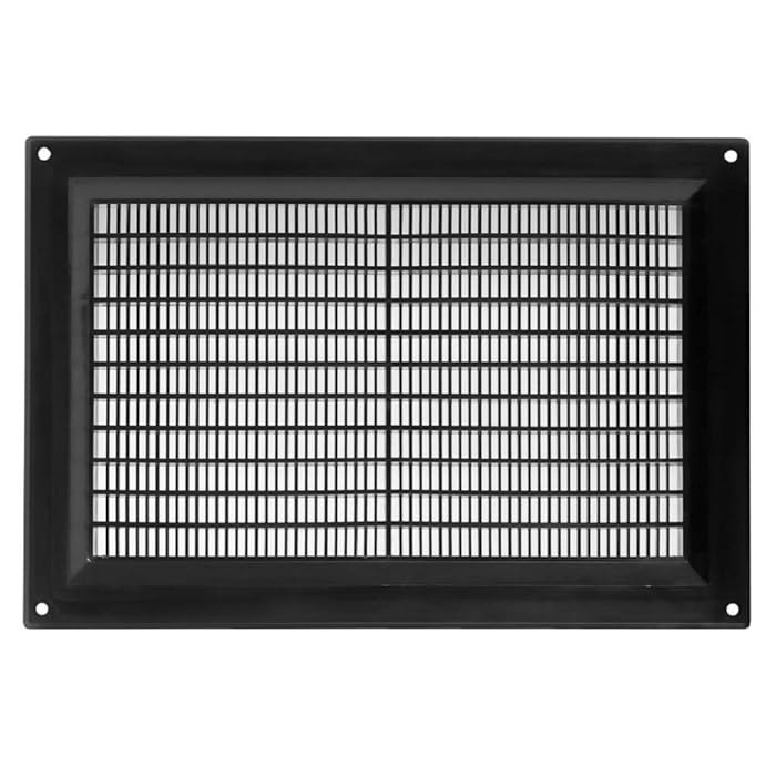 Buy Europlast 9x6 in. Black Plastic Air Vent Cover Guard Screen,HVAC