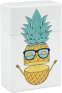 Pineapple Summer Cigarette Case Portable Cigarette Box Holder Flip Open Storage Case for Men Women