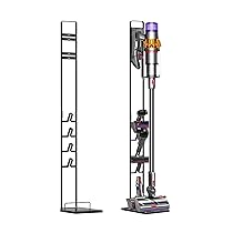 MORANGO Organizzatore Aspirapolvere Dyson, Metallo, Compatibile con Dyson V15 V12 V11 V10 V8 V7 V6 – DC58,  DC59,  DC62,  DC74. Supporto per il Pavimento, senza Forare la Parete. Staffa Verticale.